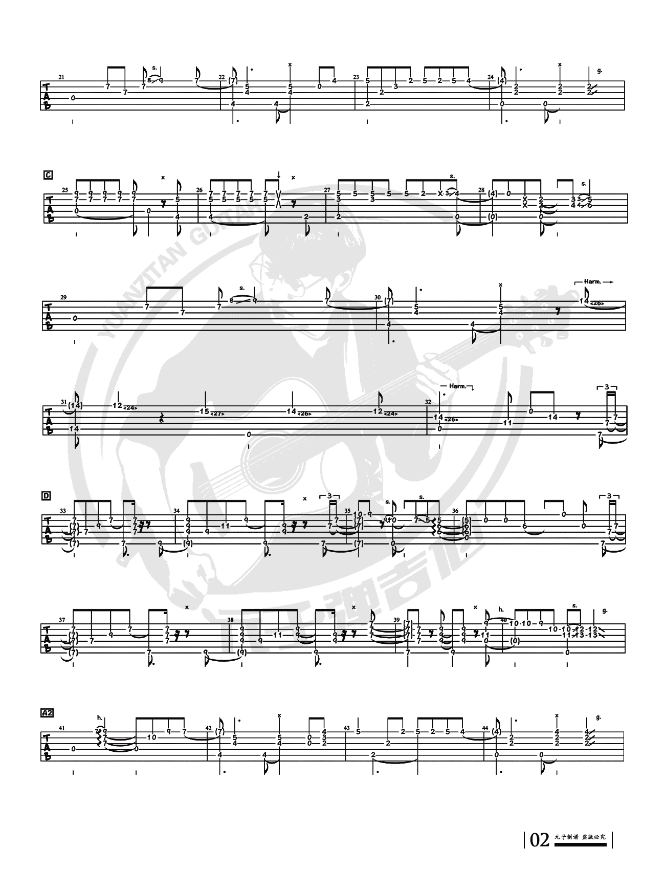 押尾光太郎《Loving You》吉他谱 - 非常多人都在弹的版本第2张