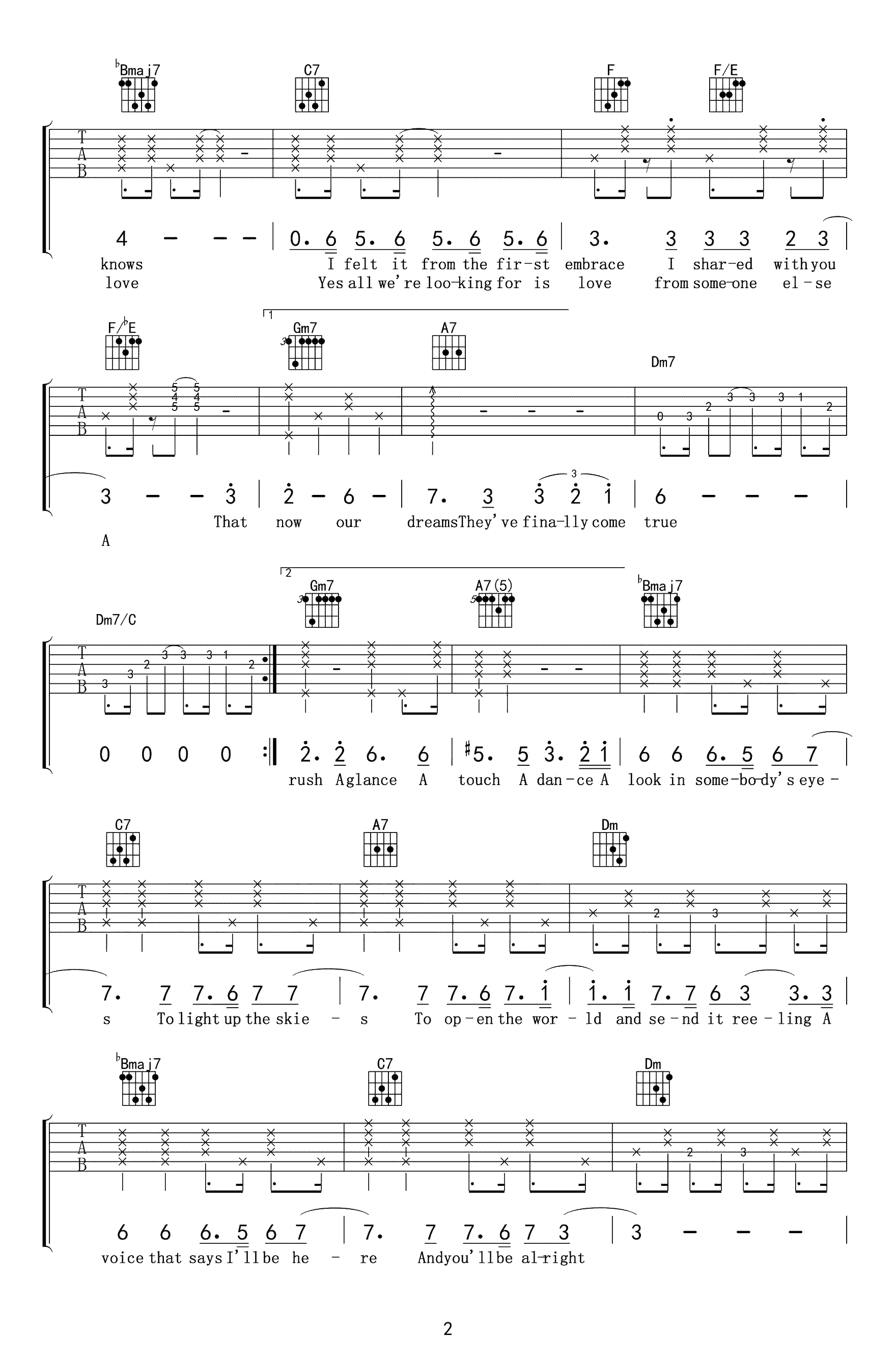 爱乐之城《City of Stars》吉他谱 - 非常多人都在弹的版本第2张