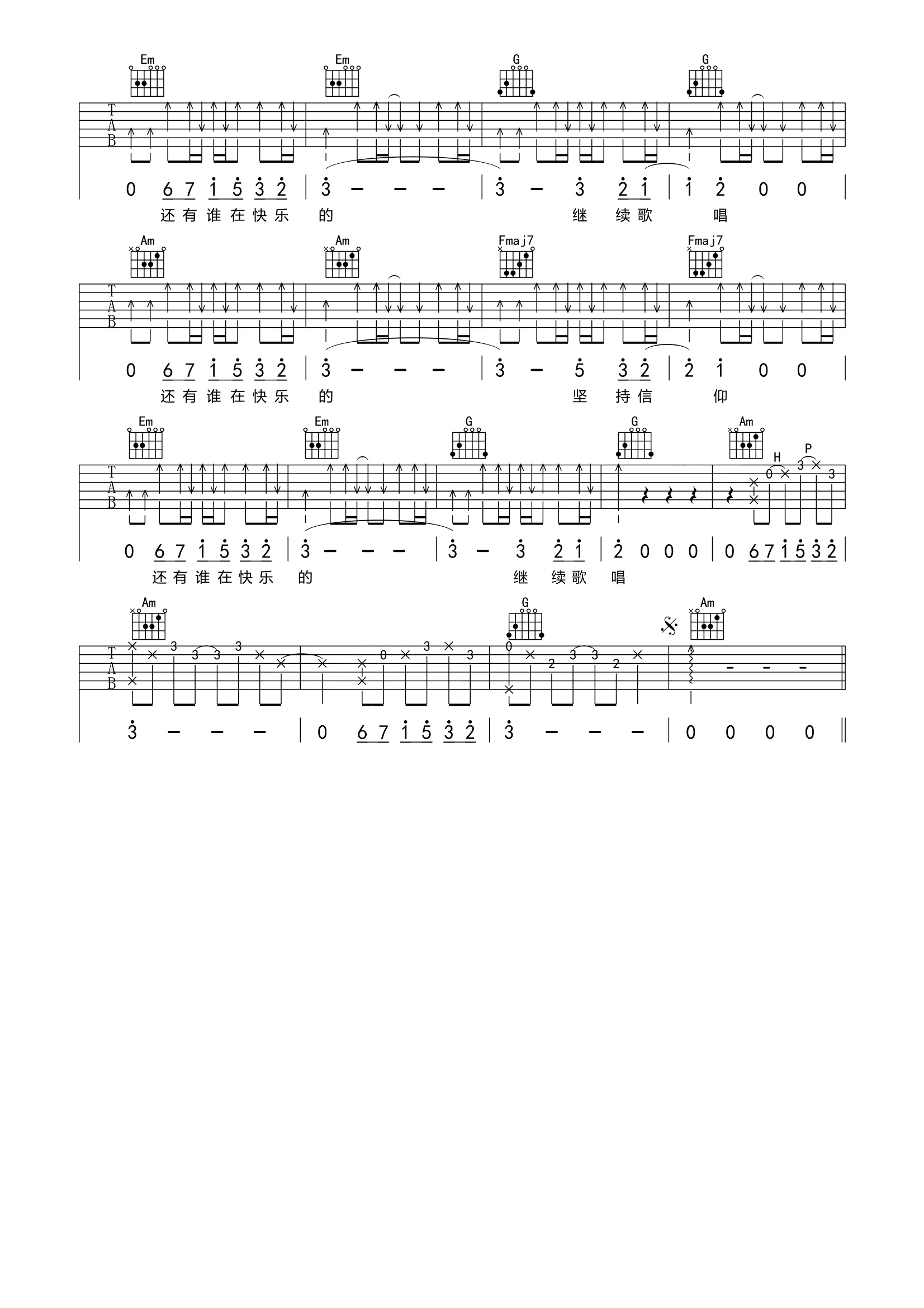 丢火车《火车日记》吉他谱第2张