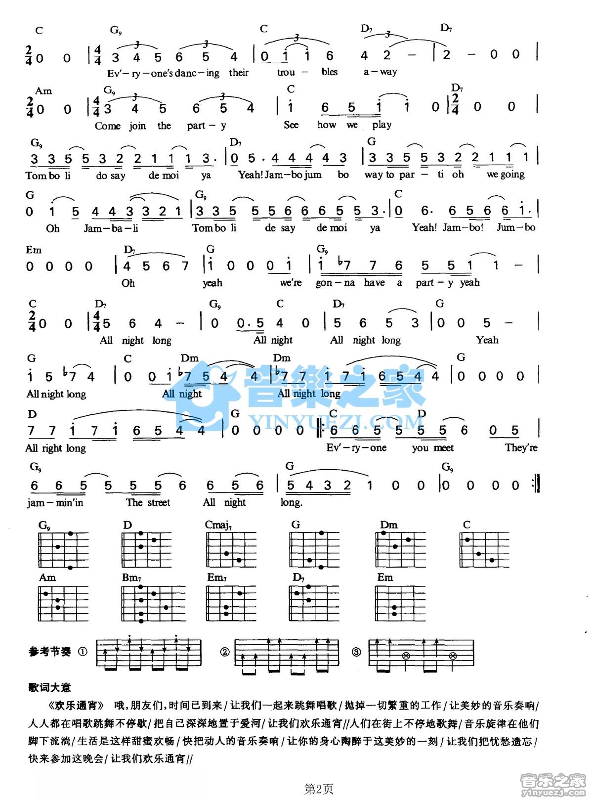 Lionel Richie《All Night Long》吉他谱 - 好听到爆炸第2张