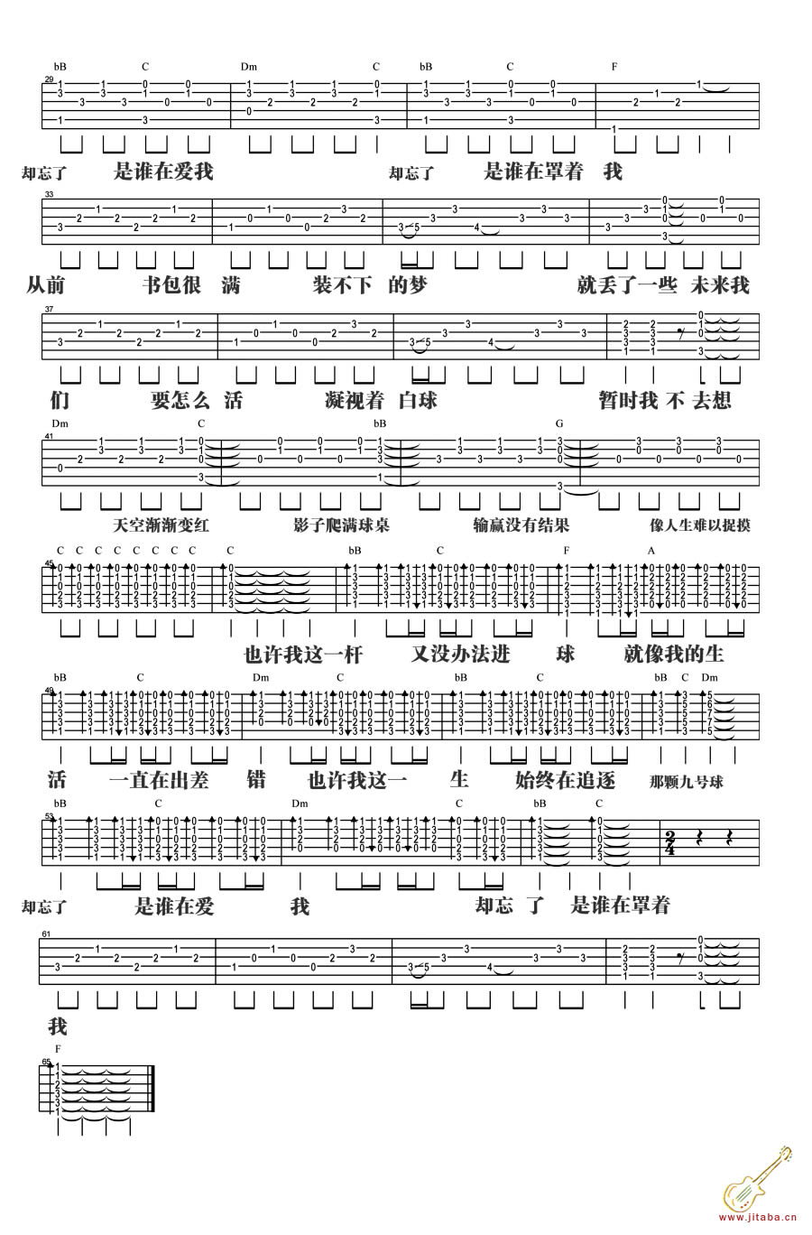 五月天(怪兽)《九号球》吉他谱第2张
