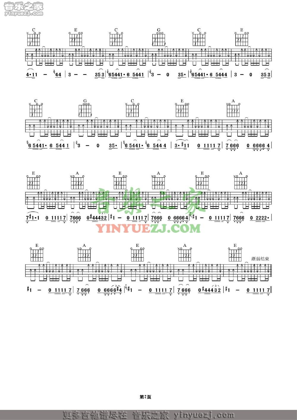 许巍《遥远》吉他谱第2张