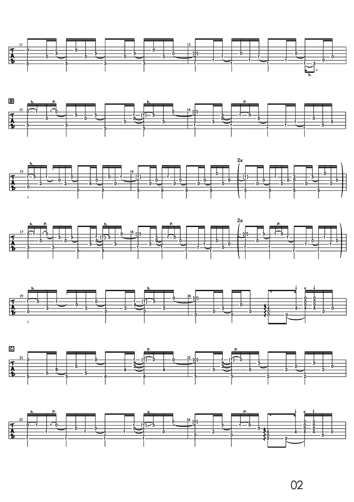 郑成河《The ocean》吉他谱第2张