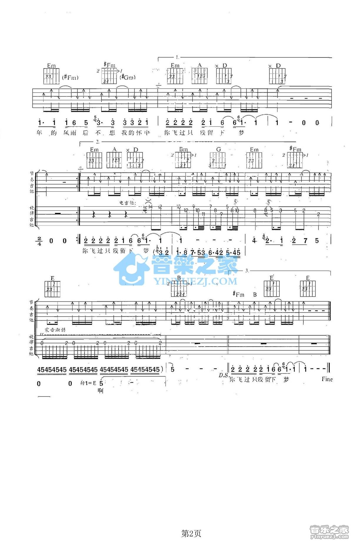 刘海波《男人树》吉他谱 - 非常多人都在弹的版本第2张